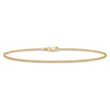 14K 10 inch 1.4mm Round Open Link Cable with Lobster Clasp Anklet