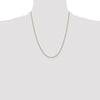14K 22 inch 1.4mm Round Open Link Cable with Lobster Clasp Chain