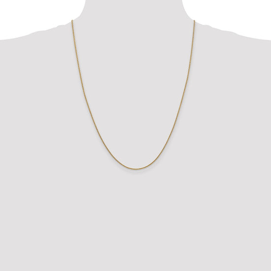 14K 24 inch 1.4mm Round Open Link Cable with Lobster Clasp Chain