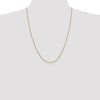 14K 24 inch 1.4mm Round Open Link Cable with Lobster Clasp Chain