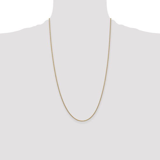 14K 26 inch 1.4mm Round Open Link Cable with Lobster Clasp Chain
