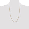 14K 26 inch 1.4mm Round Open Link Cable with Lobster Clasp Chain