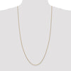 14K 30 inch 1.4mm Round Open Link Cable with Lobster Clasp Chain