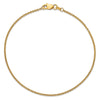 14K 9 inch 1.4mm Round Open Link Cable with Lobster Clasp Anklet