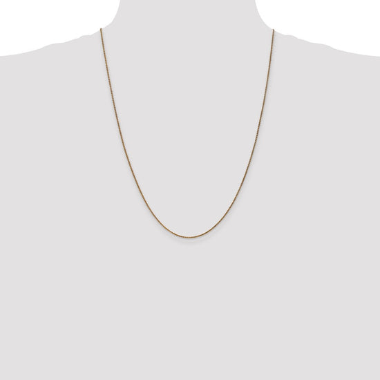 14K 24 inch 1.25mm Diamond-cut Spiga with Lobster Clasp Chain