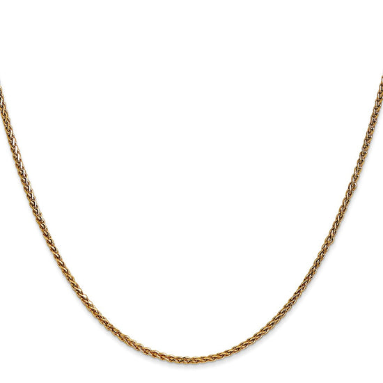 14K 24 inch 1.7mm Diamond-cut Spiga with Lobster Clasp Chain