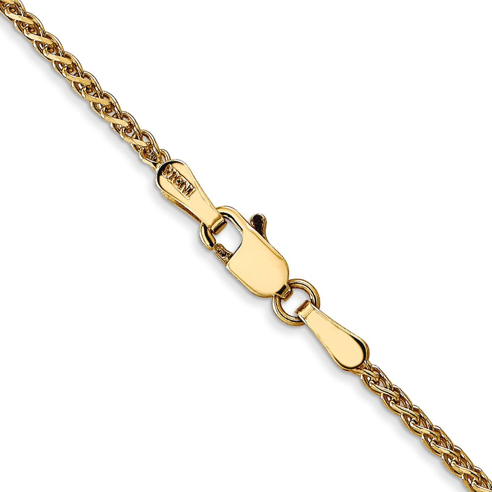 14K 30 inch 1.7mm Diamond-cut Spiga with Lobster Clasp Chain