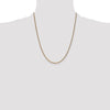 14K 22 inch 1.7mm Diamond-cut Spiga with Lobster Clasp Chain