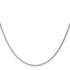 14K White Gold 14 inch 1mm Round Open Link Cable with Lobster Clasp Chain