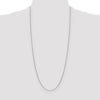 14K White Gold 30 inch 1mm Round Open Link Cable with Lobster Clasp Chain