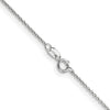 14K White Gold 24 inch .9mm Cable with Spring Ring Clasp Chain