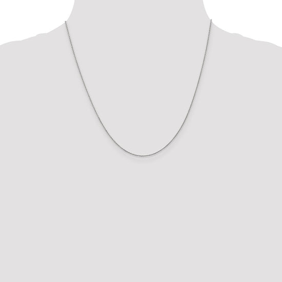14K White Gold 20 inch .9mm Cable with Lobster Clasp Chain