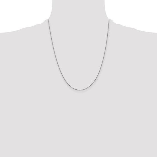 14K White Gold 22 inch .9mm Cable with Lobster Clasp Chain