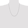 14K White Gold 22 inch .9mm Cable with Lobster Clasp Chain