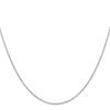 14K White Gold 24 inch 1.2mm Diamond-cut Beaded with Lobter Clasp Pendant Chain