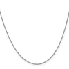 14K White Gold 24 inch .85mm Spiga with Lobster Clasp Chain