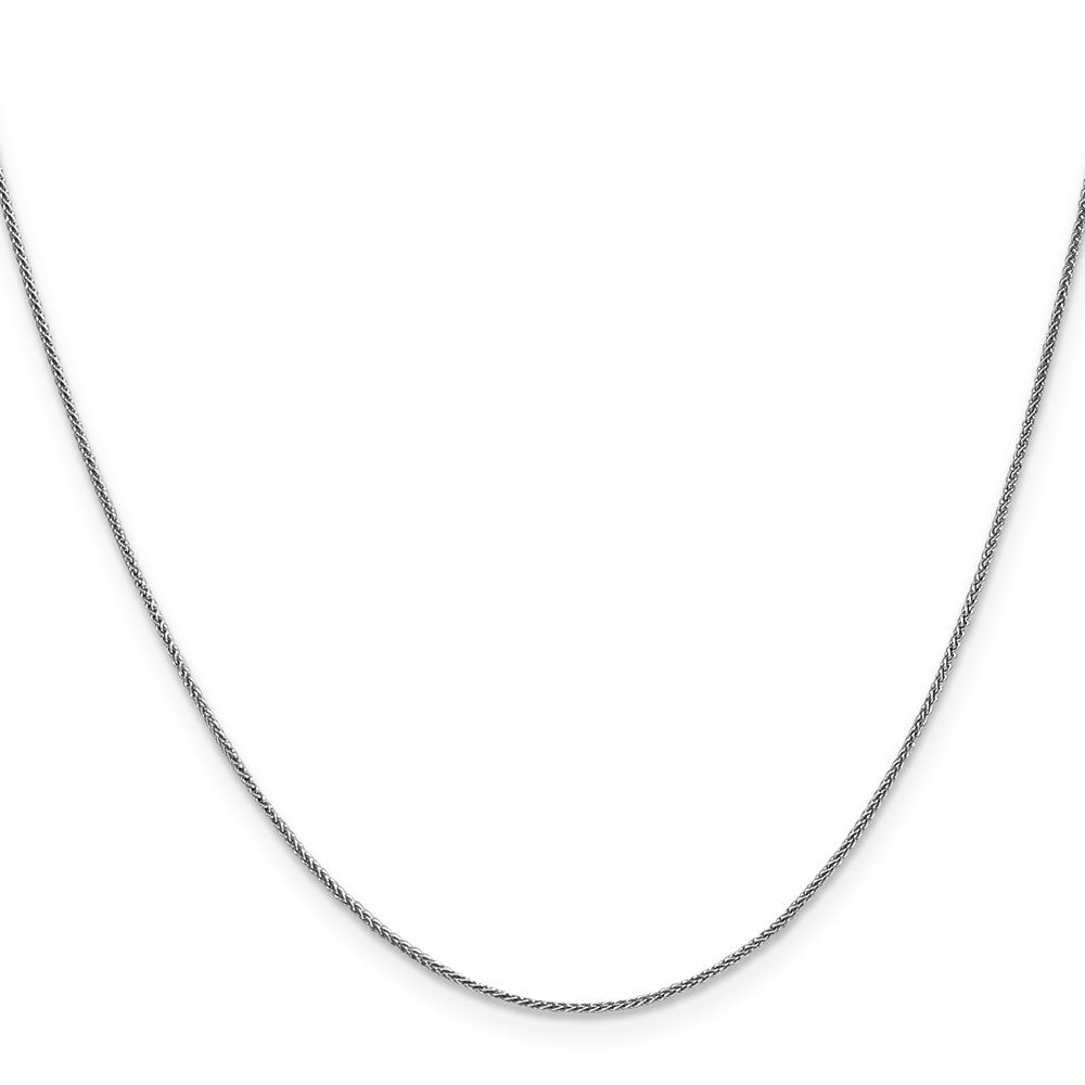 14K White Gold 24 inch .85mm Spiga with Lobster Clasp Chain