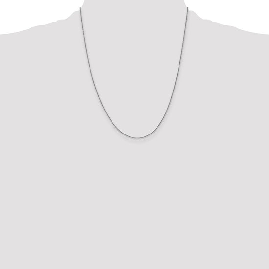 14K White Gold 22 inch .85mm Spiga with Lobster Clasp Chain