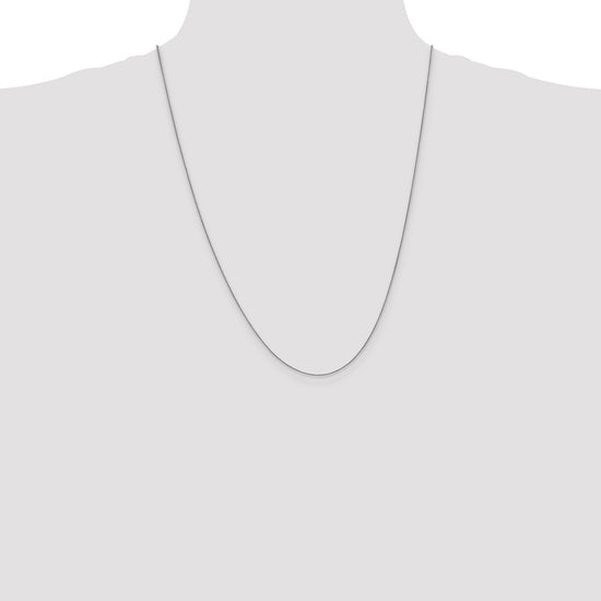 14K White Gold 24 inch .85mm Spiga with Lobster Clasp Chain