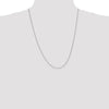 14K White Gold 24 inch .85mm Spiga with Lobster Clasp Chain