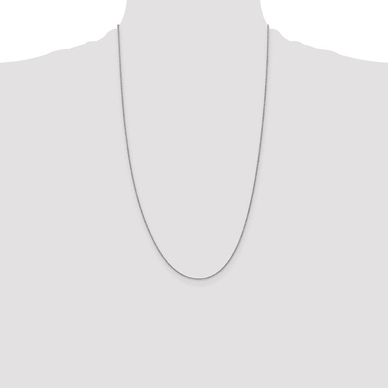 14K White Gold 26 inch .85mm Spiga with Lobster Clasp Chain