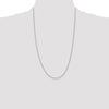 14K White Gold 26 inch .85mm Spiga with Lobster Clasp Chain