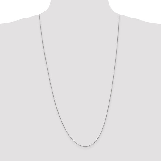14K White Gold 30 inch .85mm Spiga with Lobster Clasp Chain