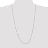 14K White Gold 30 inch .85mm Spiga with Lobster Clasp Chain