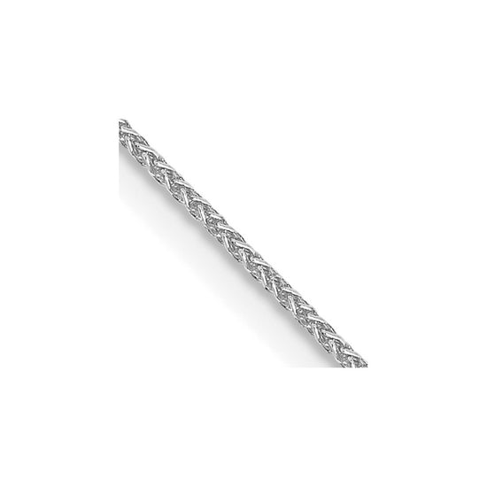 14K White Gold 24 inch .85mm Spiga with Lobster Clasp Chain