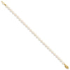 14k Round White Saltwater Akoya AA Quality Cultured Pearl Bracelets