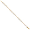 14k 6-7mm White Round Saltwater Akoya Cultured Pearl 8 inch Bracelet