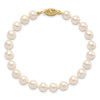 14k Round White Saltwater Akoya A Quality Cultured Pearl Bracelets