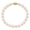 14k 6-7mm White Round Saltwater Akoya Cultured Pearl 8 inch Bracelet