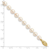 14k Round White Saltwater Akoya A Quality Cultured Pearl Bracelets