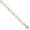 14k Round White Saltwater Akoya A Quality Cultured Pearl Bracelets