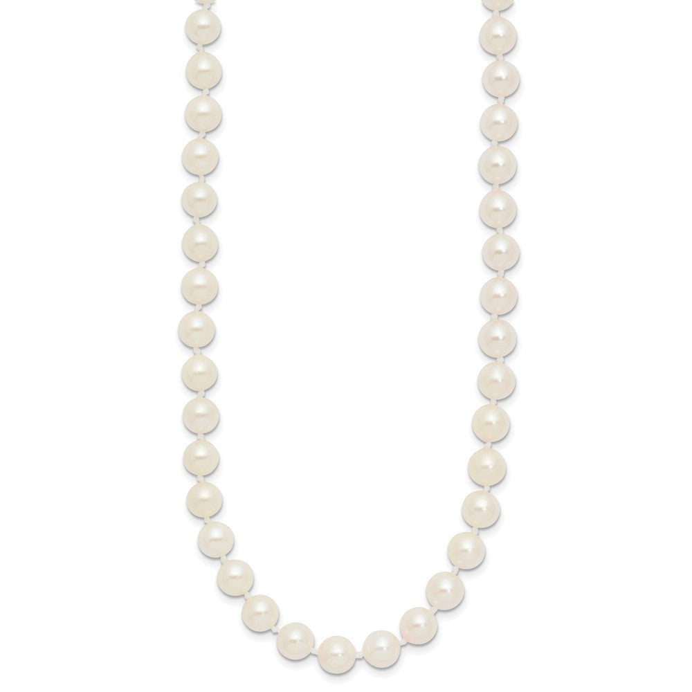 14k Round White Saltwater Akoya A Quality Cultured Pearl Necklaces