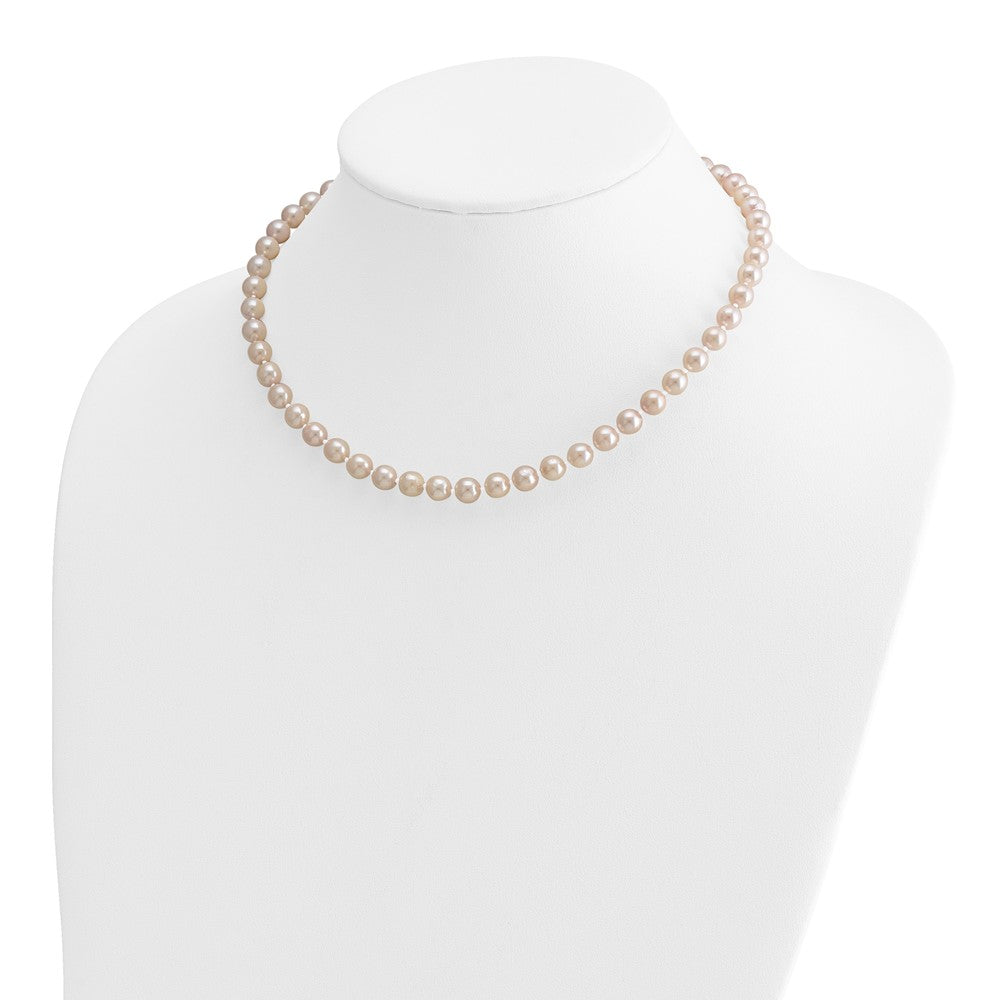 14k Round White Saltwater Akoya A Quality Cultured Pearl Necklaces