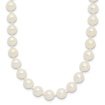 14k Round White Saltwater Akoya A Quality Cultured Pearl Necklaces
