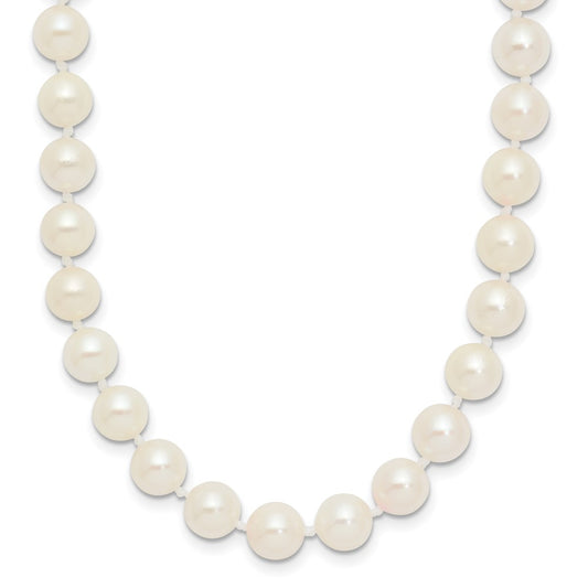 14k Round White Saltwater Akoya A Quality Cultured Pearl Necklaces