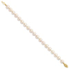 14k 7-8mm White Round Saltwater Akoya Cultured Pearl 8 inch Bracelet