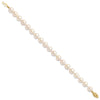 14k Round White Saltwater Akoya A Quality Cultured Pearl Bracelets