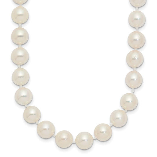 14k Round White Saltwater Akoya A Quality Cultured Pearl Necklaces