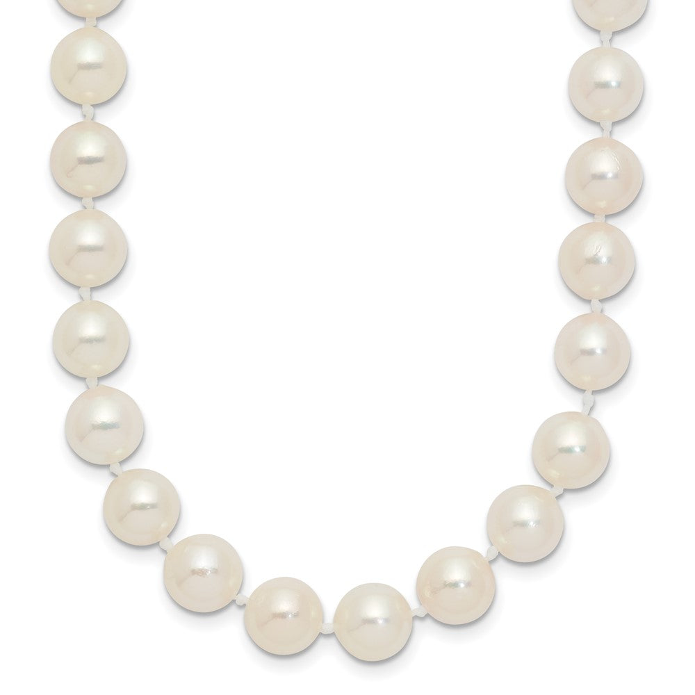 14k Round White Saltwater Akoya A Quality Cultured Pearl Necklaces