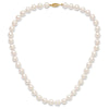 14k Round White Saltwater Akoya AA Quality Cultured Pearl Necklaces