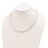 14k Round White Saltwater Akoya AA Quality Cultured Pearl Necklaces