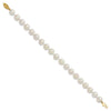 14k Round White Saltwater Akoya AA Quality Cultured Pearl Bracelets