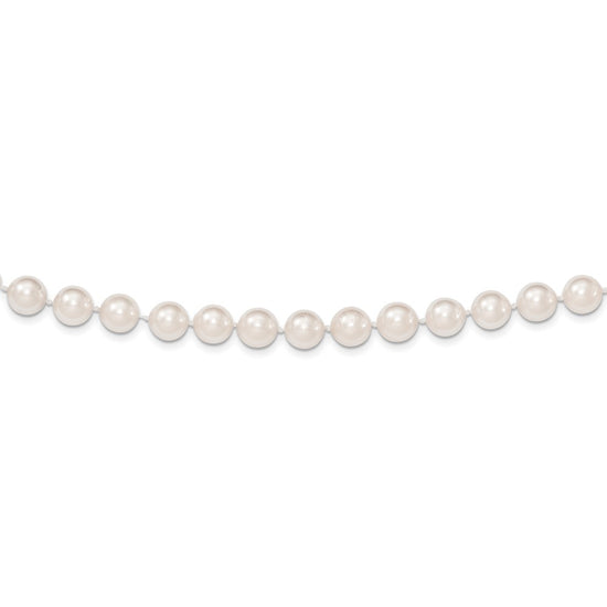 14k Round White Saltwater Akoya AA Quality Cultured Pearl Necklaces