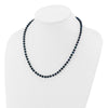 14kw Round Black Saltwater Akoya Cultured Pearl Necklaces
