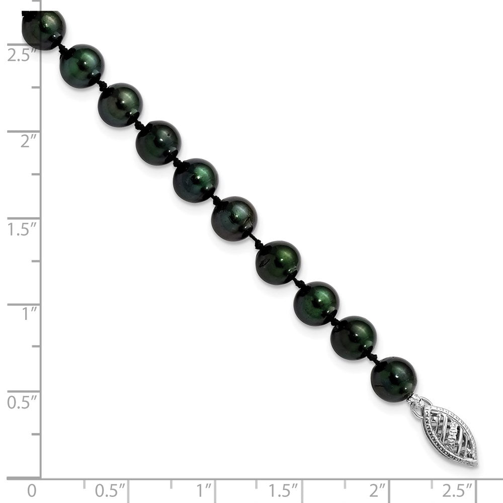 14kw Round Black Saltwater Akoya Cultured Pearl Bracelets