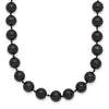 14kw Round Black Saltwater Akoya Cultured Pearl Necklaces